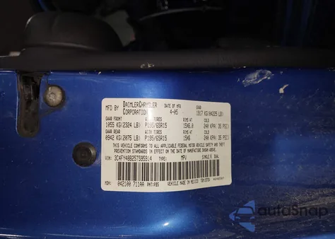 2005 Chrysler Pt Cruiser z USA, uszkodzony, nr VIN 3C4FY48B25T595914